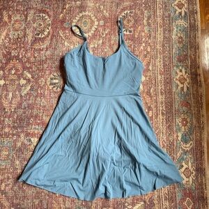 Halara SoftlyZero Plush Adjustable Strap Pocket MiniSlip Active Dress Blue